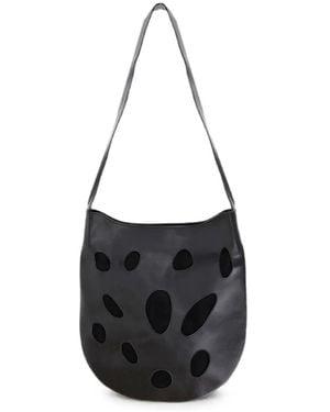 Niccolò Pasqualetti Cut-Out Leather Shoulder Bag - Black