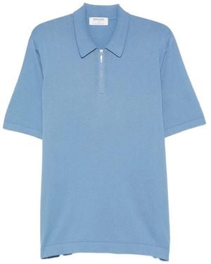 Gran Sasso Half-zip polo shirt - Blau
