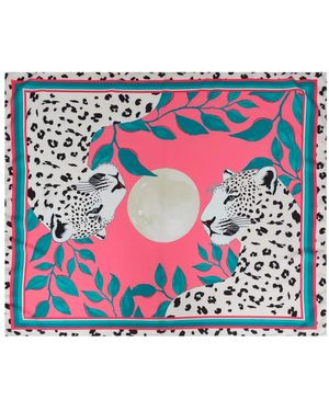 Brigitte Bardot Cheetah-Print Beach Cover-Up - Blue