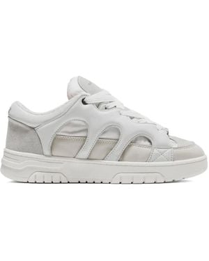 Paura Panelled Cut-Out Trainers - White