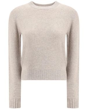 Allude Klassischer Kaschmirpullover - Weiß