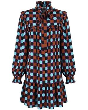 Valentino Garavani Robe Volantée À Pois - White