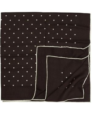 Destin Polka-Dot Wool Scarf - Black