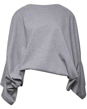 Stella McCartney Draped Long-Sleeve T-Shirt - Grey