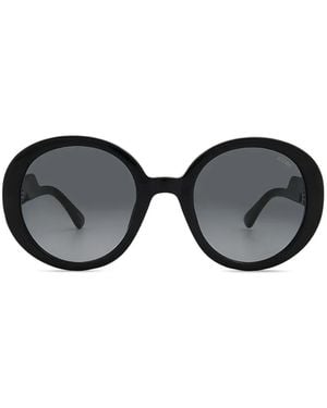 Moschino Round Full-Rim Sunglasses - Black