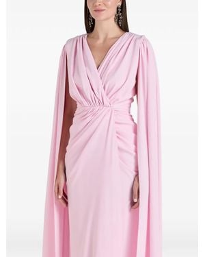 Rhea Costa Robe Longue Evelyn À Col V - Rose