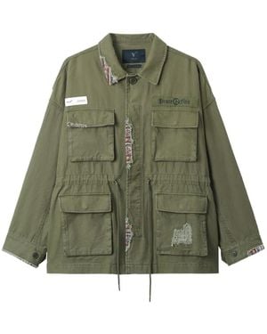 FIVE CM Veste À Design Patchwork - Green