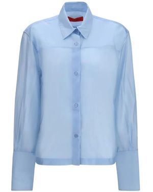 Thelatest Semitransparentes Codie Button-Down-Hemd - Blau