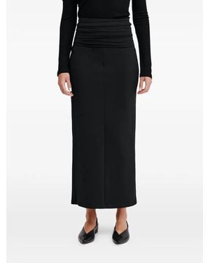 MARCELLA Belmont Slit Midi Skirt - Black