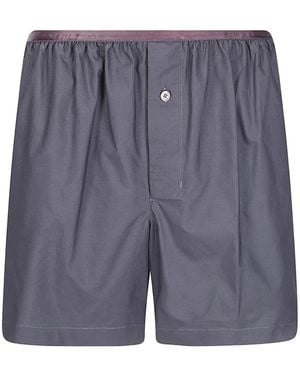 Lemaire Elasticated-waist Boxer Shorts - Blue