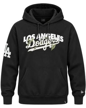KTZ Mlb Los Angeles Dodgers Floral-Graphic Hoodie - Black