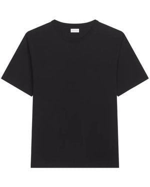 Dries Van Noten Camiseta De Algodón De Corte Regular - Negro