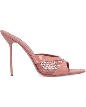 Paris Texas 105Mm Lidia Patent-Leather Mules - Pink