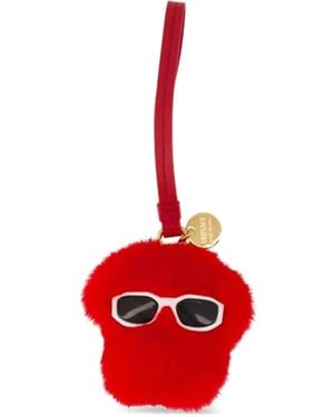 Versace Medusa Fluffy Bag Charm - Red