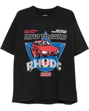 Rhude T-Shirt Mit Grafischem Print - Schwarz