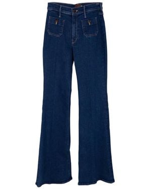 Mother Doozy Patch-Pocket Jeans - Blue