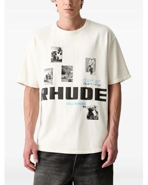 Rhude Graphic-Print T-Shirt - White