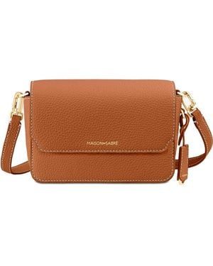 Maison De Sabre Mini Leather Flap Cross Body Bag - Brown
