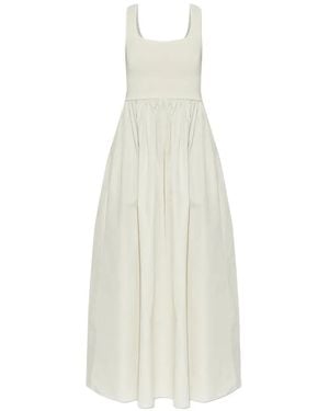 Matteau Vestido Sin Mangas Con Falda Fruncida - Blanco