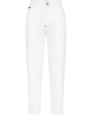 Philipp Plein Mom Fit Jeans - Weiß