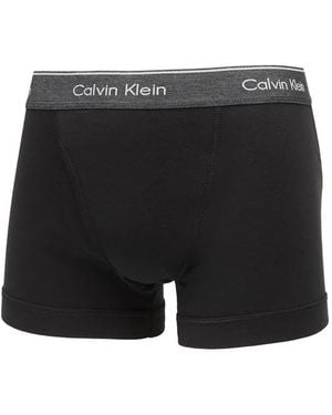 Calvin Klein Logo-Waistband Trunks (3-Pack) - Black