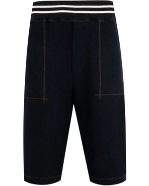Wales Bonner October Elasticated-Waistband Shorts - Blue