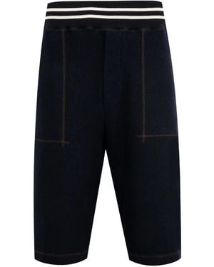 Wales Bonner October Elasticated-Waistband Shorts - Blue