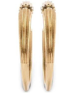 Victoria Beckham Cufflink Hoop Earrings - Metallic
