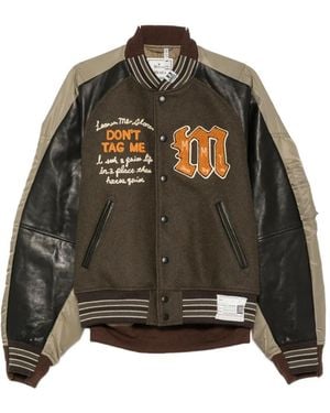 Maison Mihara Yasuhiro Embroidered Paneled Jacket - Brown