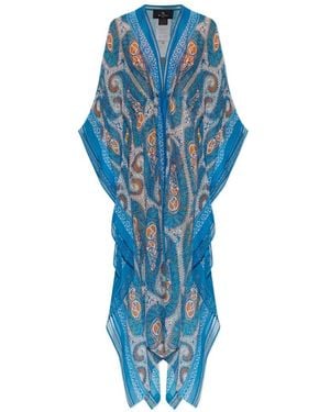 Etro Beach Dress With Print - Blue