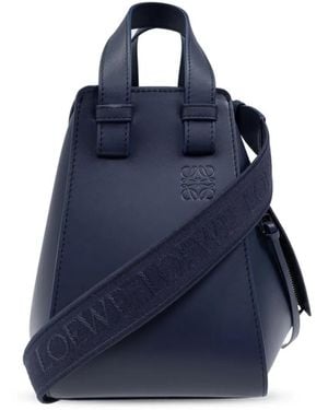 Loewe コンパクト ハンモック レザーバッグ - ブルー