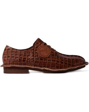 Martine Rose X Clarks Derby-Schuhe mit Kroko-Optik - Braun