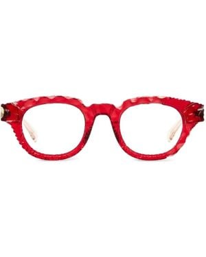 Kuboraum S1 Brille Mit Rundem Gestell - Rot