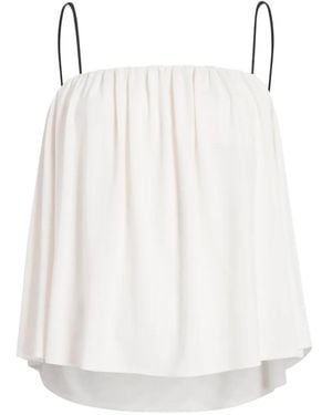 Proenza Schouler Vanna Gathered Strap Blouse - White