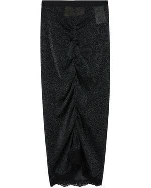 Valentino Garavani Lurex Knit Midi Skirt - Black