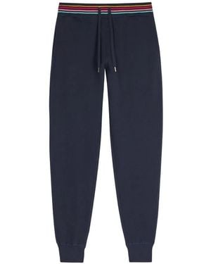 Paul Smith Striped-Trim Track Pants - Blue