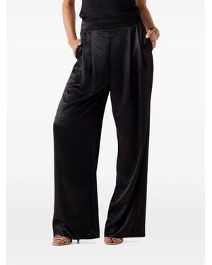 Guess Satin Wide Leg Trousers - Black