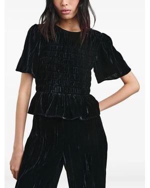 Rails Rosie Blouse Met Gesmockte Ruches - Zwart