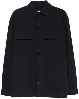 KARL LAGERFELD Chest-Pocket Overshirt - Black
