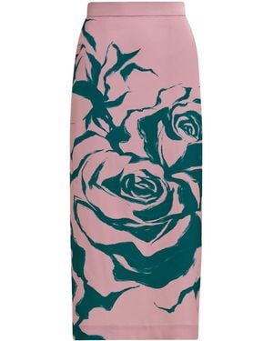 Essentiel Antwerp Gertie Floral-print Maxi Skirt - Grey