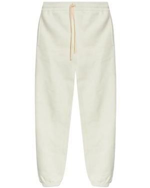 Jil Sander Drawstring-Detail Cotton Track Pants - White