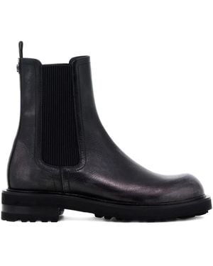 Roberto Cavalli Logo-Plaque Boots - Black