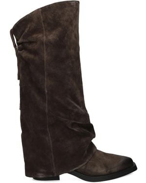 Ash Liam Suede Boots - Black