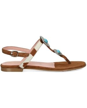 Pretty Ballerinas Judy Embellishment-Strap Sandals - Brown