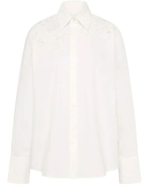 Rebecca Vallance Jovie Cotton Long-Sleeve Shirt - White