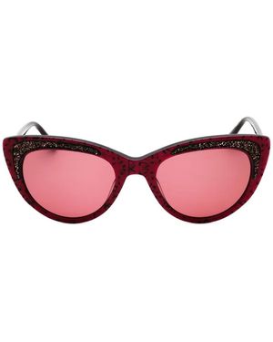 Bebe Glitter-Embellished Cat-Eye Sunglasses - Pink