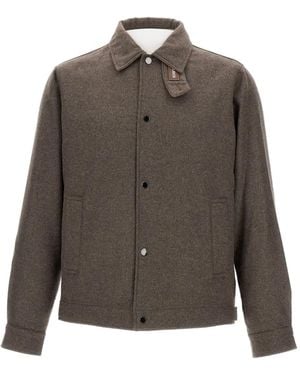 Woolrich Wool Blend Shirt Jacket - Brown