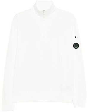 C.P. Company Half-Zip Sweatshirt - White