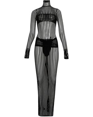 LAQUAN SMITH Open-Back Maxi Dress - Black