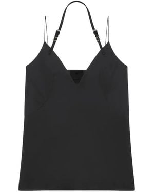 Givenchy Voyou V-Neck Top - Black